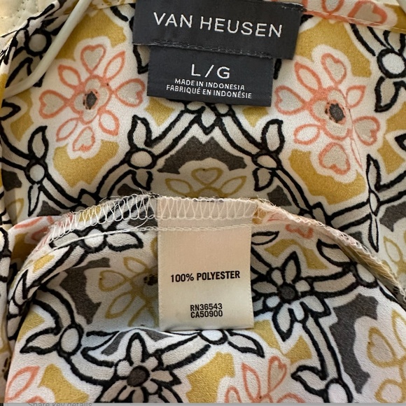 Van Heusen large multi-color polyester blouse - Picture 4 of 4